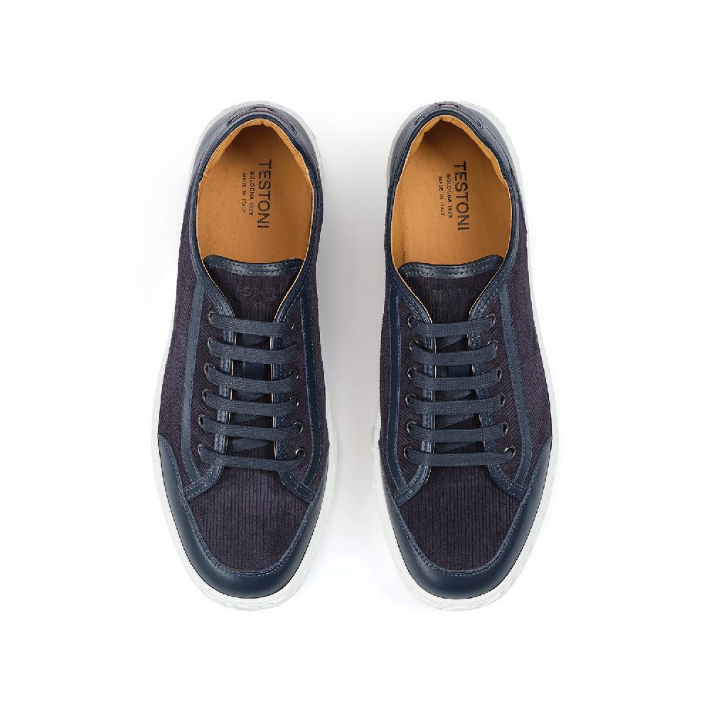 A.Testoni RAVENNA SNEAKER VELVET SUEDE CALF+CALF ° Sottocosto