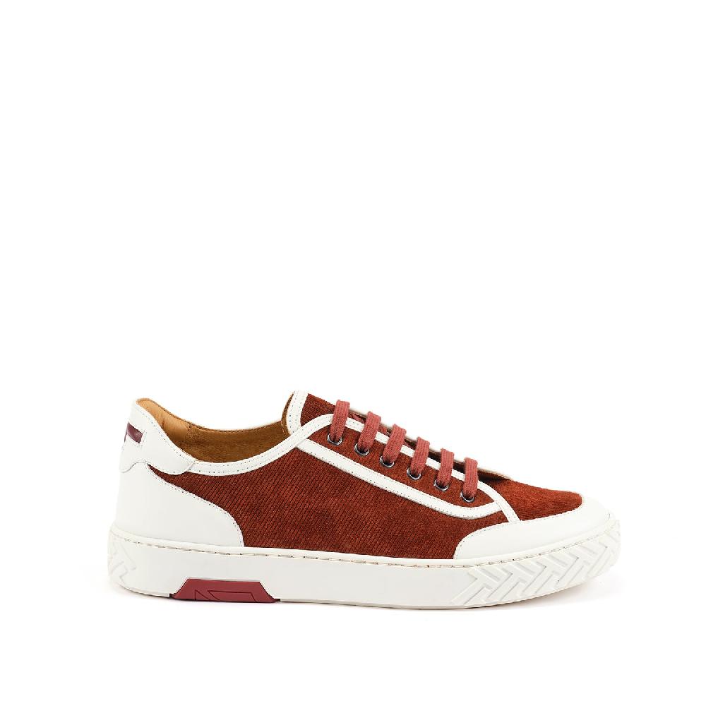A.Testoni RAVENNA SNEAKER VELVET SUEDE CALF+CALF ° Convenienza