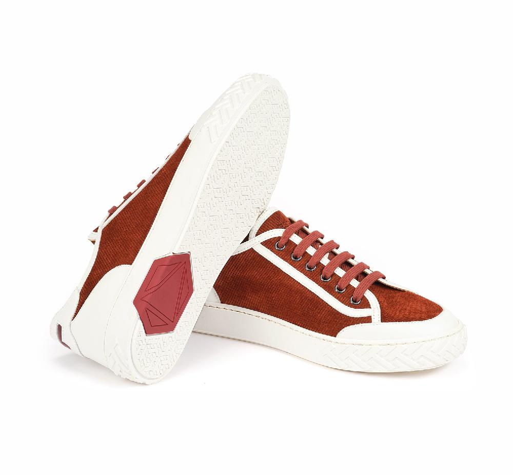 A.Testoni RAVENNA SNEAKER VELVET SUEDE CALF+CALF ° Convenienza