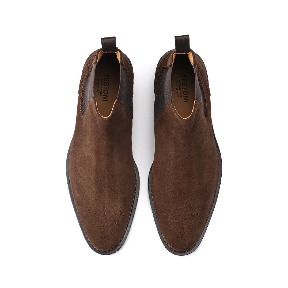 A.Testoni VENEZIA CHELSEA ENGLISH SUEDE CALF Offerte