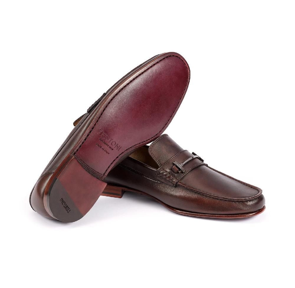 A.Testoni BRACCIANO MOCCASIN UNLINED SOFT DELAVE CALF ° Spedizione Gratuita