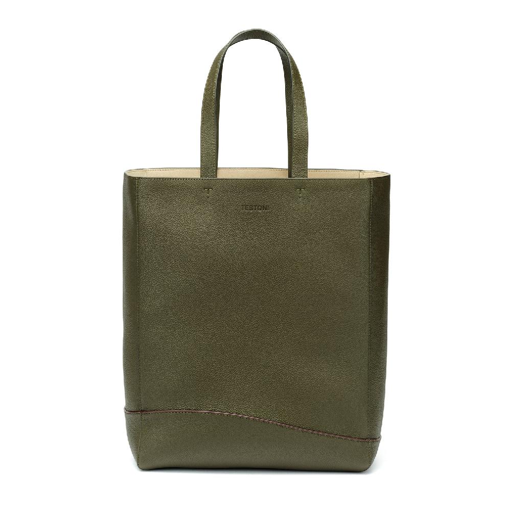 A.Testoni NOTO TOTE BAG DELUXE GRAINED CALF Presa