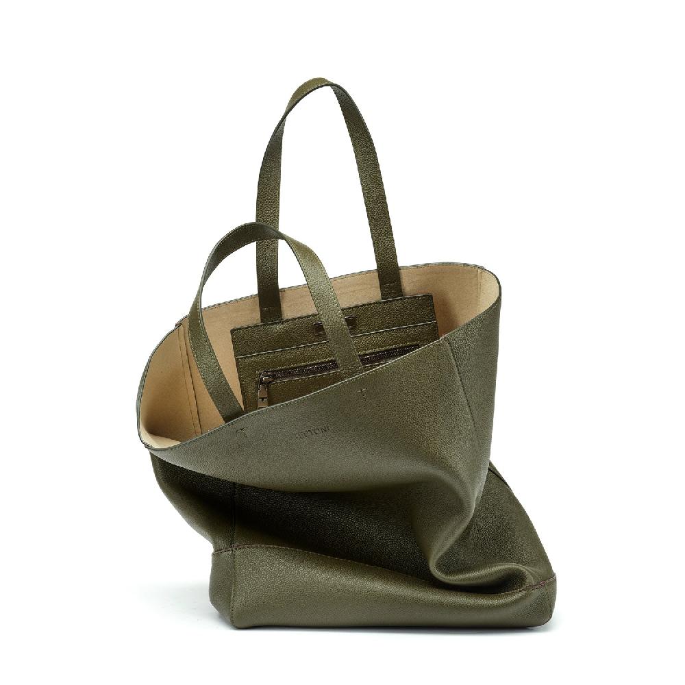 A.Testoni NOTO TOTE BAG DELUXE GRAINED CALF Presa