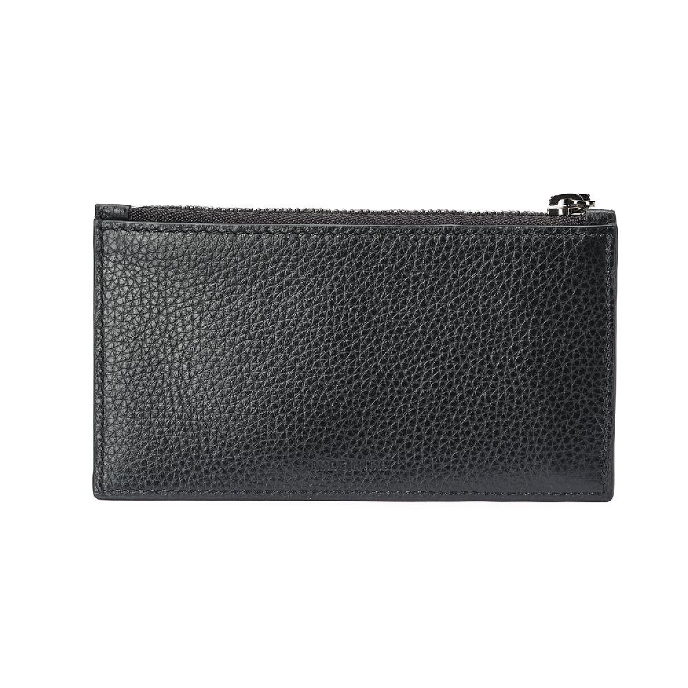 A.Testoni ZIP CREDIT CARD CASE GRAINCALF Saldi Di Fabbrica
