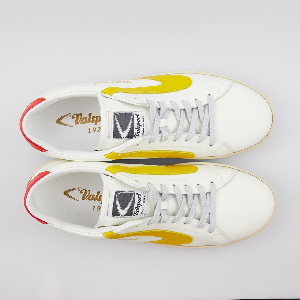 Valsport Tournament Mix Leather Bianco Giallo Vermiglio Affare Del Giorno