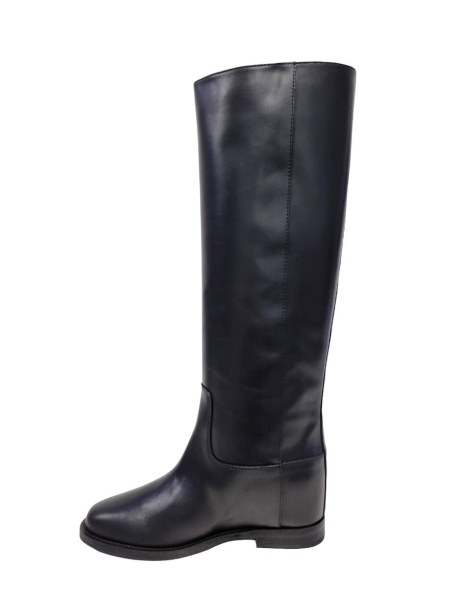 Via Roma 15 Stivale bottone v pelle nera 4254M - Via Roma 15 Vendite Flash