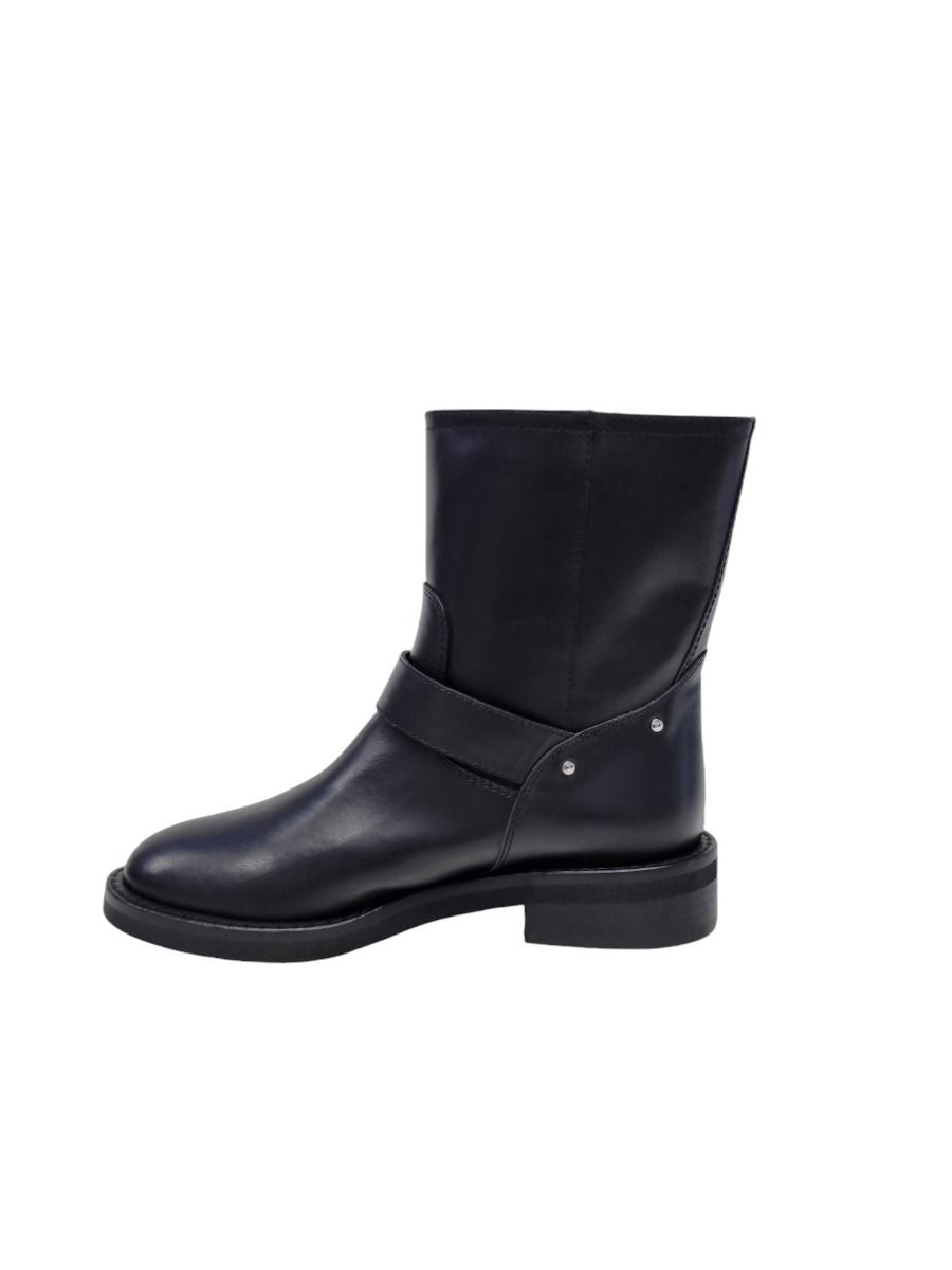 Via Roma 15 Biker V e fibbie pelle nera 4218 - Via Roma 15 Fino Al -60%