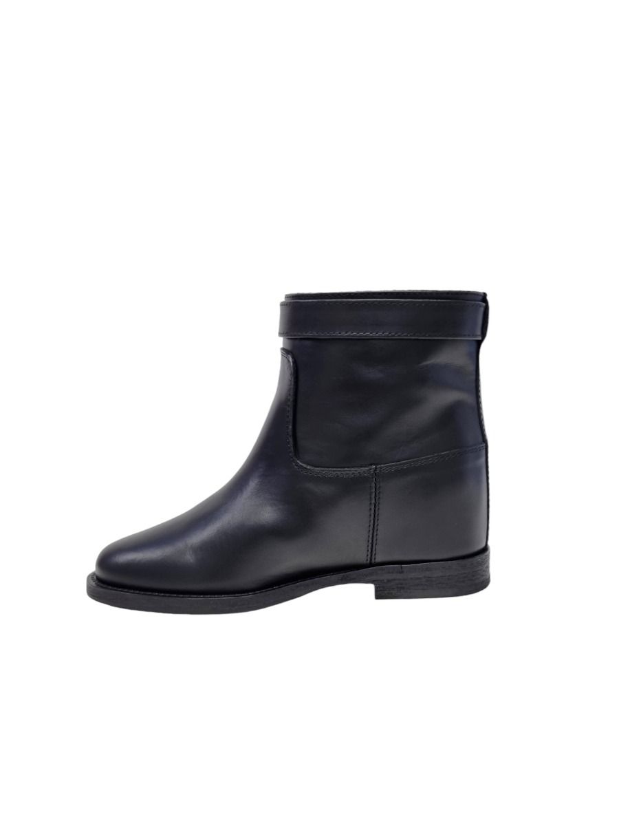 Via Roma 15 Tronchetto in pelle nera lucchetto oro 3866 - Via Roma 15 Shopping Online