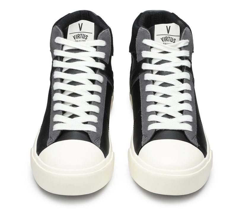 VIRTUS PALESTRE Rubby Mid Leather/suede black Soddisfazione Garantita