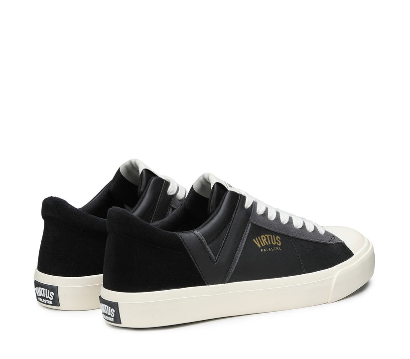 VIRTUS PALESTRE Rubby Low Leather/Suede Black Qualità Garantita