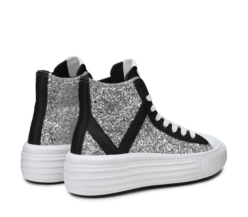 VIRTUS PALESTRE Venus Glitter/leather silver/black Negozi Online