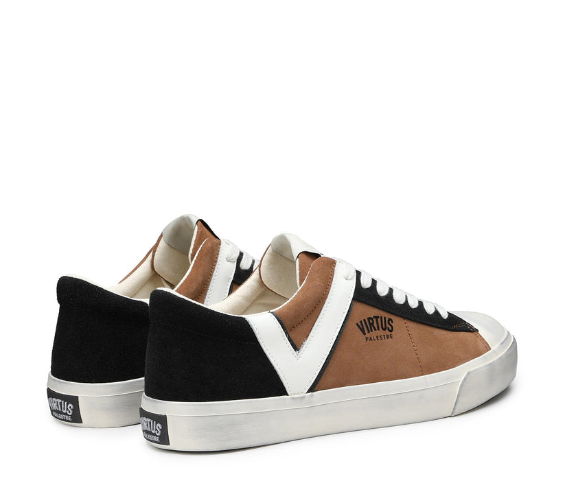VIRTUS PALESTRE Rubby Low Suede Camel/Black Affare Del Giorno