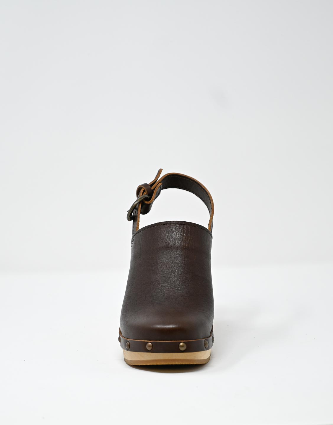 Wally Walker zoccolo in pelle dark chestnut Olandflex by astorflex Qualità Garantita