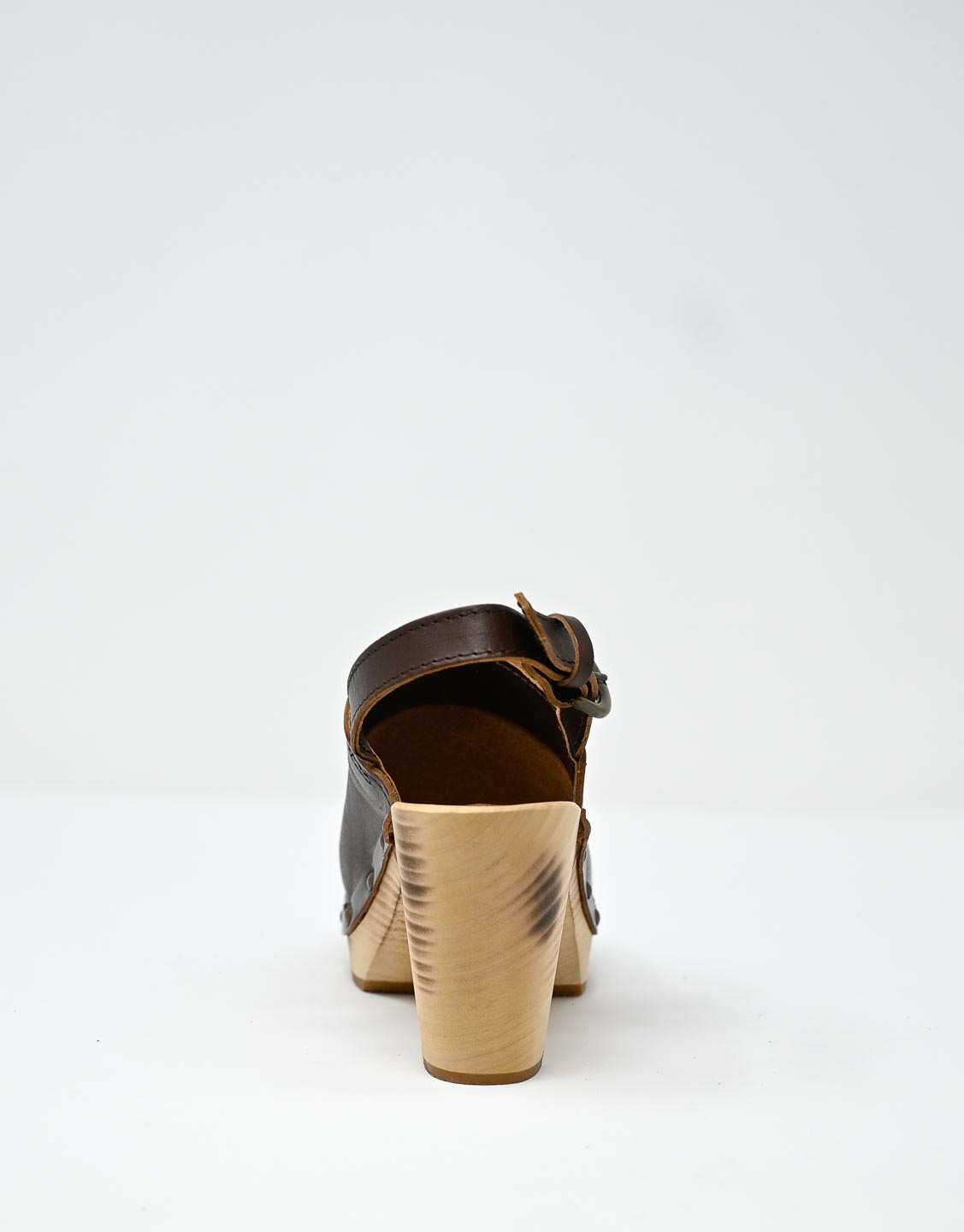 Wally Walker zoccolo in pelle dark chestnut Olandflex by astorflex Qualità Garantita