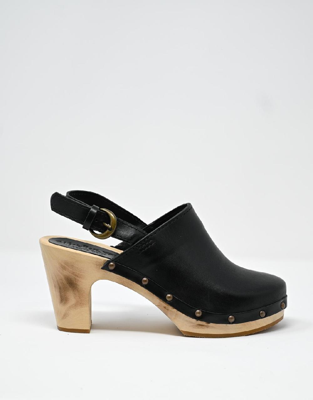 Wally Walker zoccolo in pelle nero Olandflex by astorflex Negozi Online