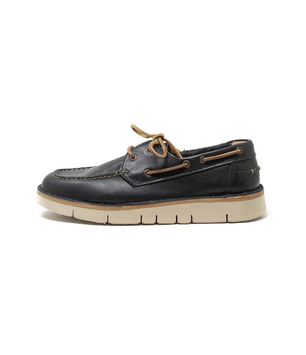 Wally Walker Astorflex – mocassino da barca in pelle Boatflex nero Presa