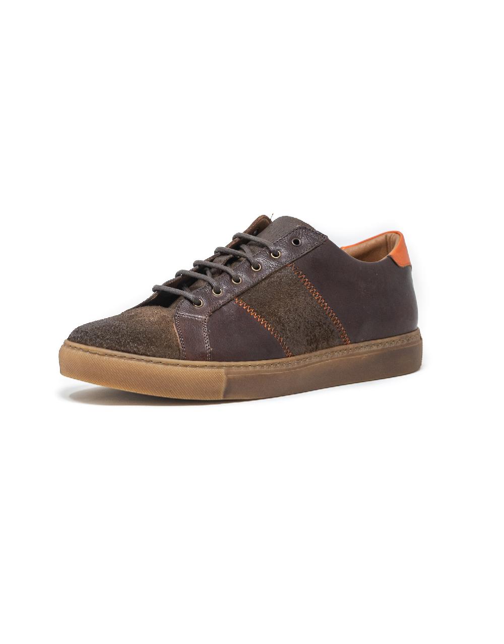 Wally Walker Wally Walker – sneaker in pelle e camoscio Royale dark chestnut In Vendita