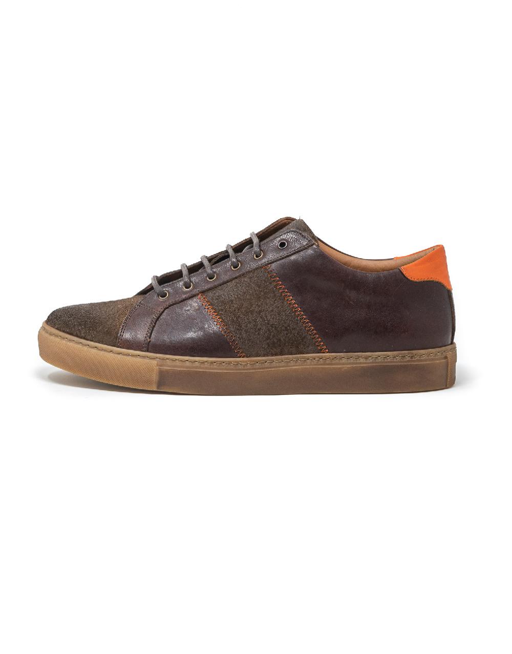 Wally Walker Wally Walker – sneaker in pelle e camoscio Royale dark chestnut In Vendita