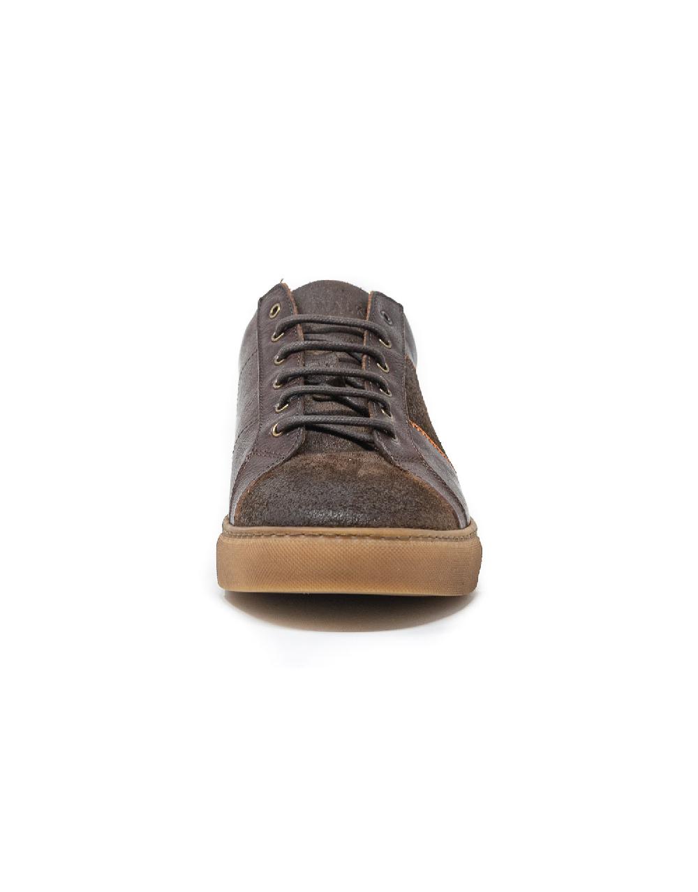 Wally Walker Wally Walker – sneaker in pelle e camoscio Royale dark chestnut In Vendita