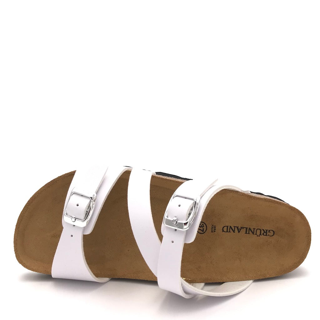 Zulian Calzature Ciabatta Sara fascia incrociata bianca Novità