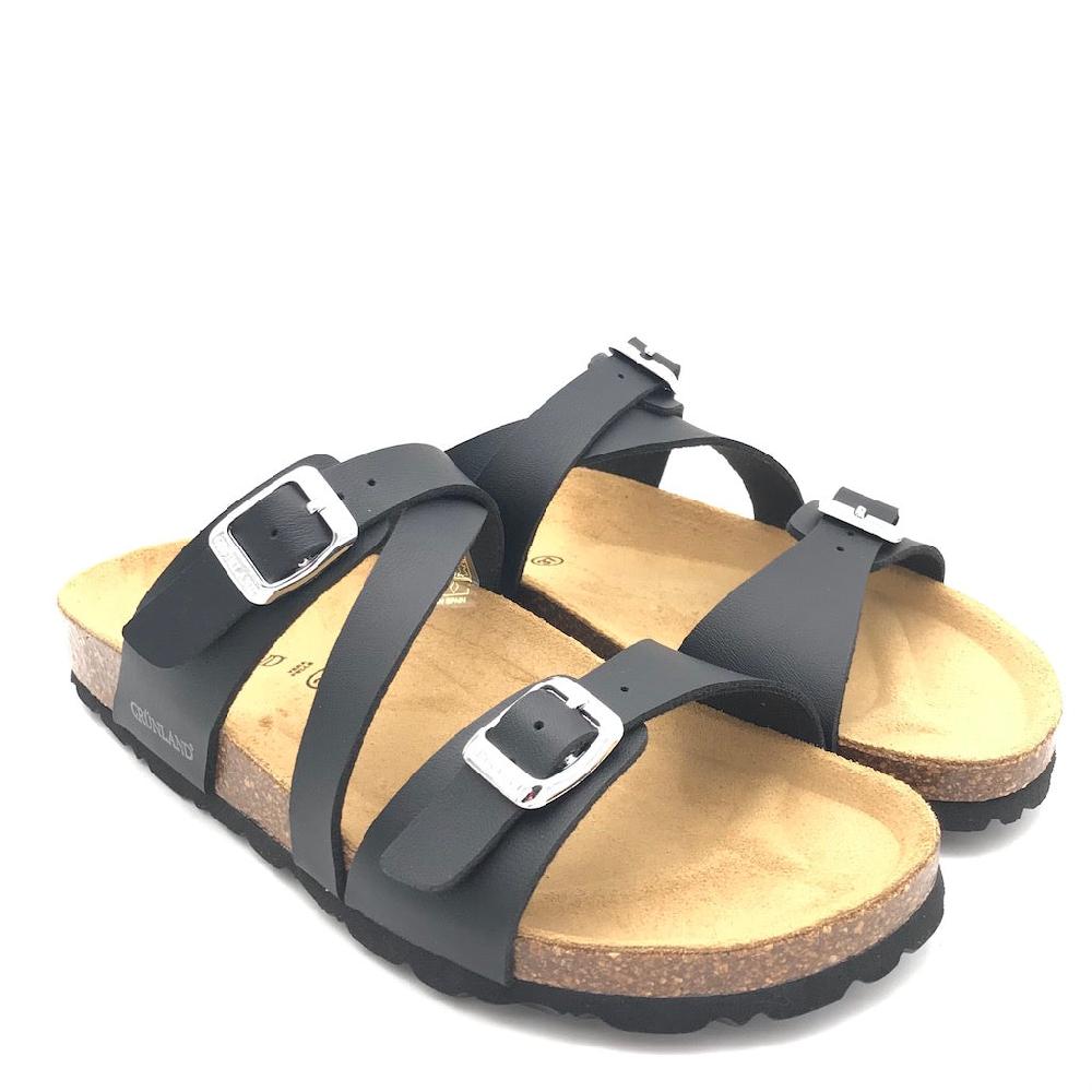 Zulian Calzature Ciabatta Sara fascia incrociata nera Saldi