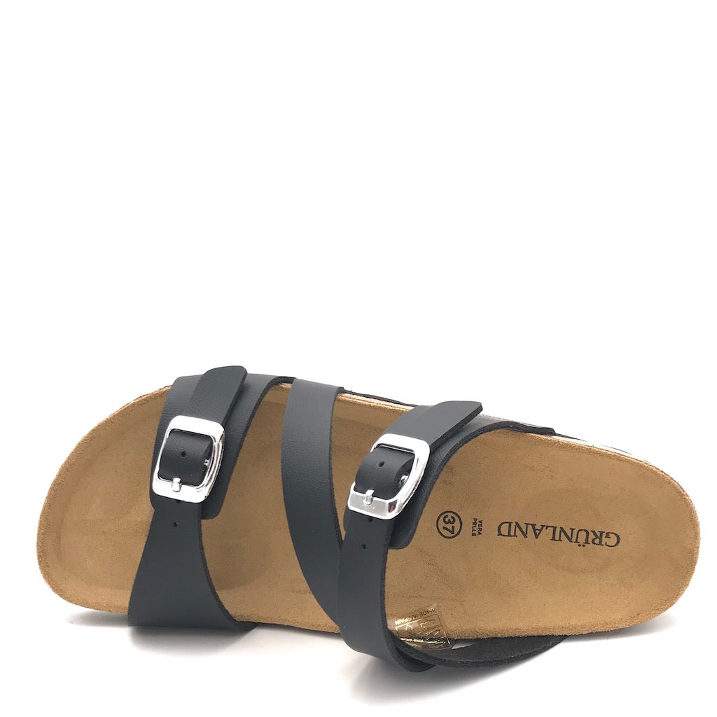 Zulian Calzature Ciabatta Sara fascia incrociata nera Saldi