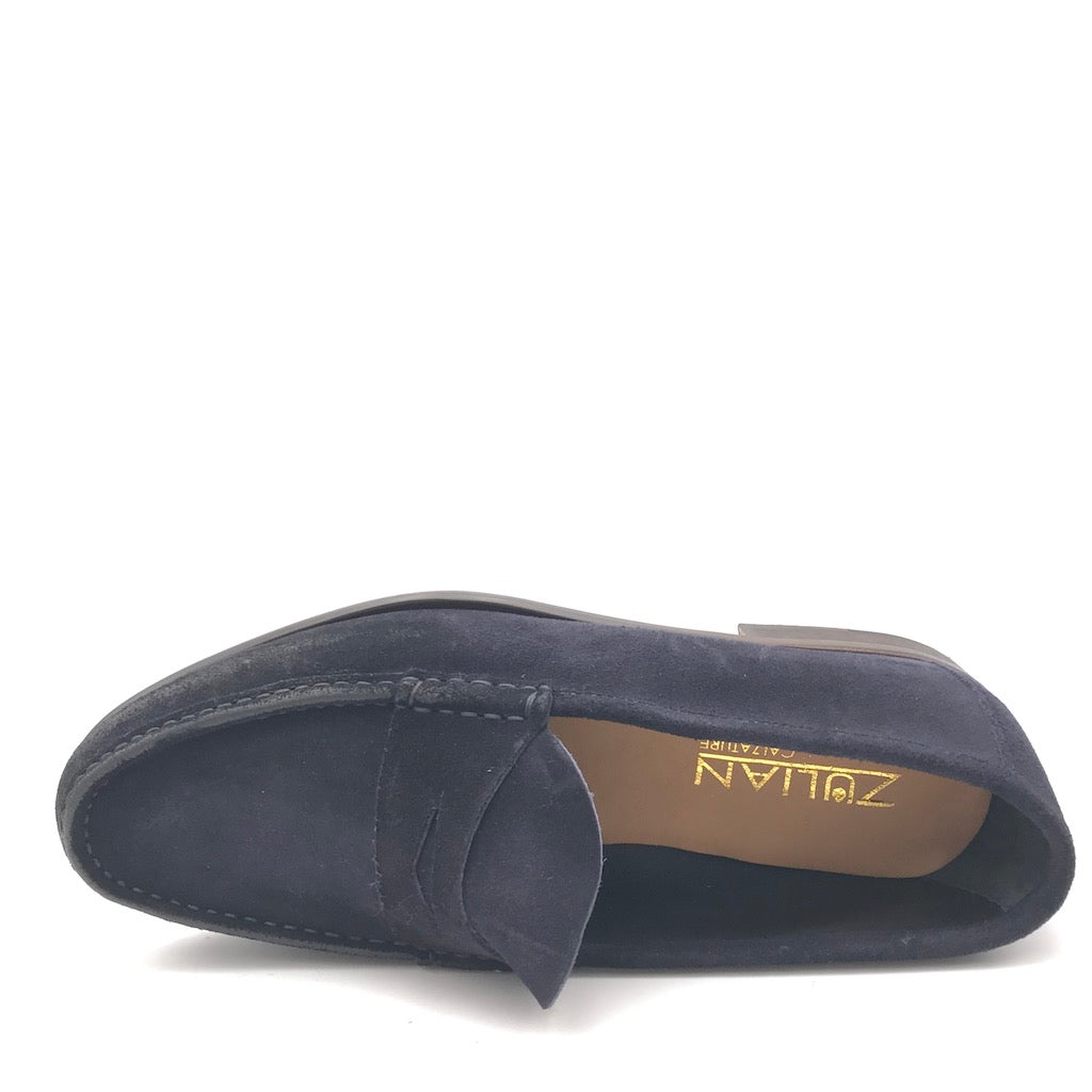 Zulian Calzature Mocassino in velour blu Qualità