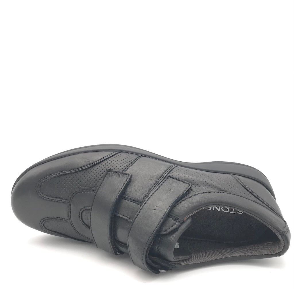 Zulian Calzature Scarpa strappo Season in nappa nera Vendita
