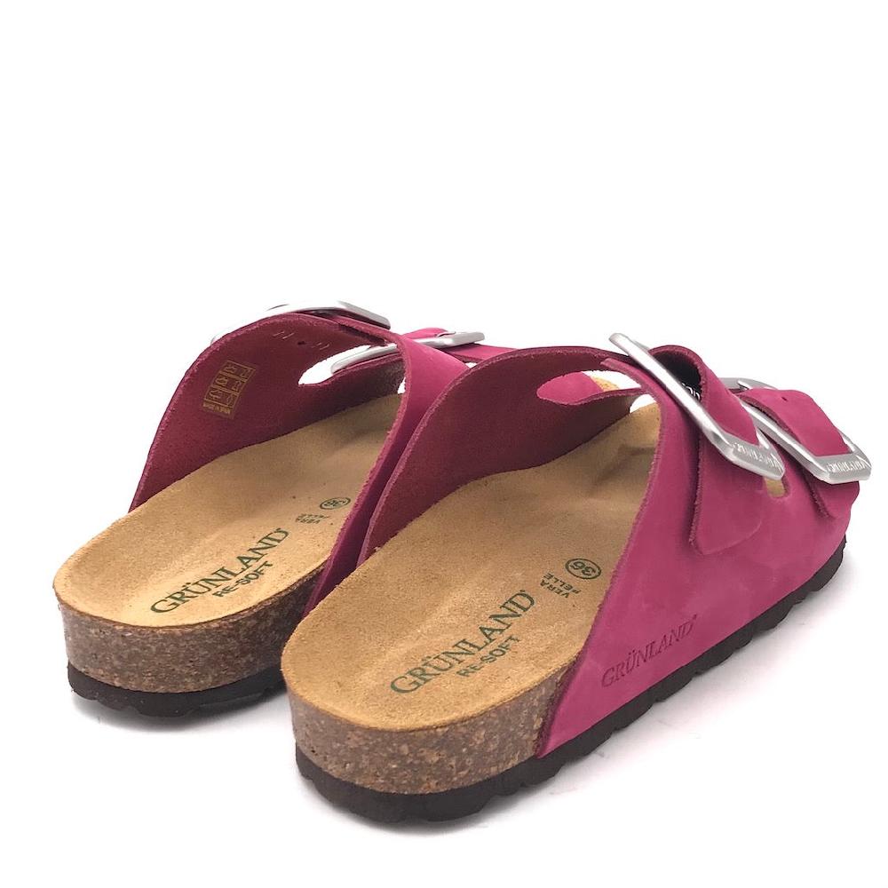 Zulian Calzature Ciabatta Sara doppia fibbia nabuk porpora Promozione Limitata