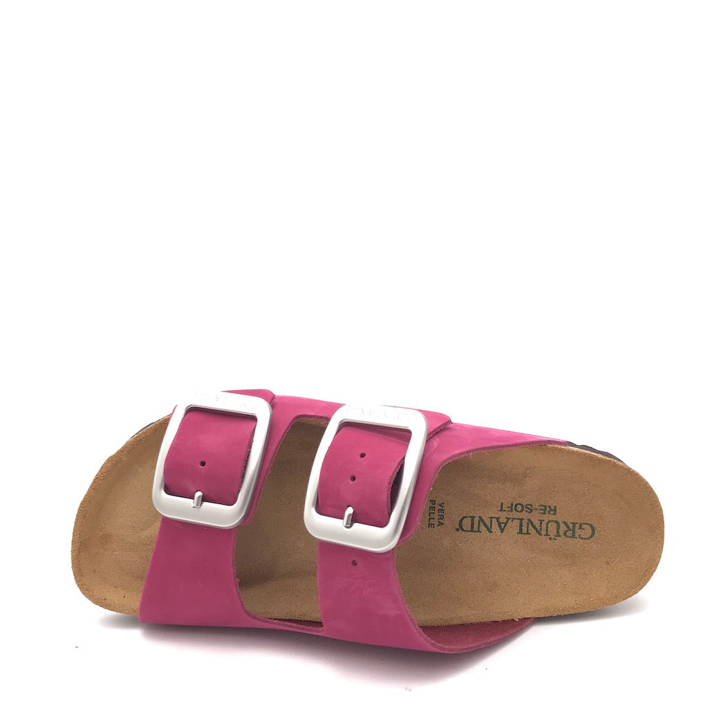 Zulian Calzature Ciabatta Sara doppia fibbia nabuk porpora Promozione Limitata