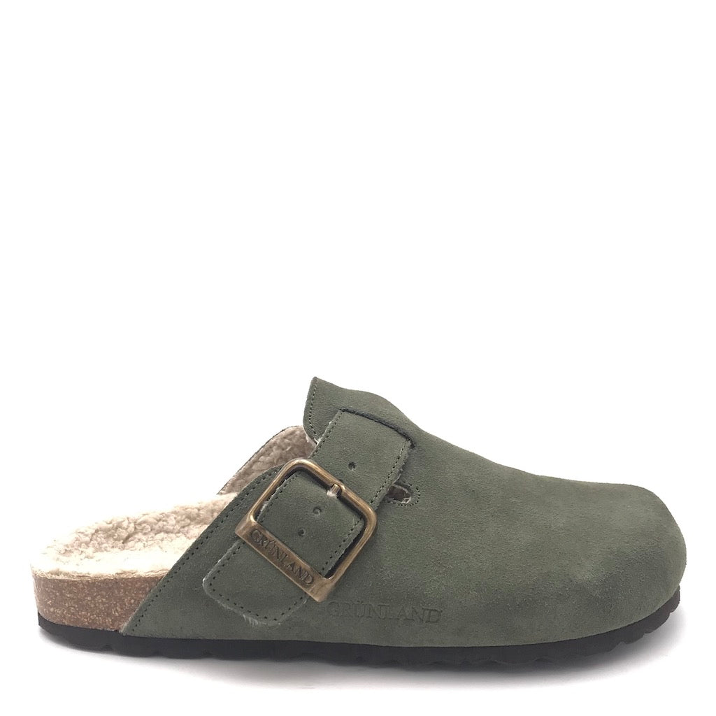 Zulian Calzature Ciabatta Sara shearling oliva Affare Del Giorno