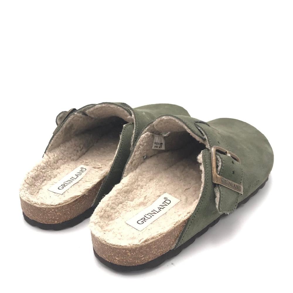 Zulian Calzature Ciabatta Sara shearling oliva Affare Del Giorno