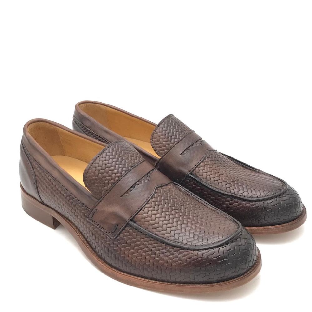 Zulian Calzature Mocassino intrecciato fango Qualità Garantita
