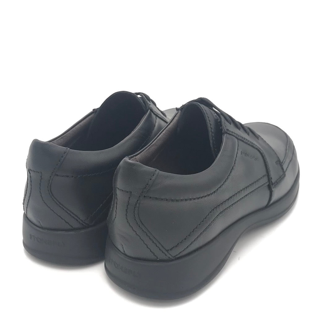 Zulian Calzature Scarpa Season allacciata in nappa nera Fino Al -60%