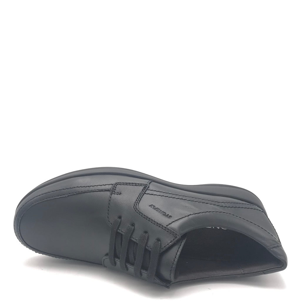 Zulian Calzature Scarpa Season allacciata in nappa nera Fino Al -60%