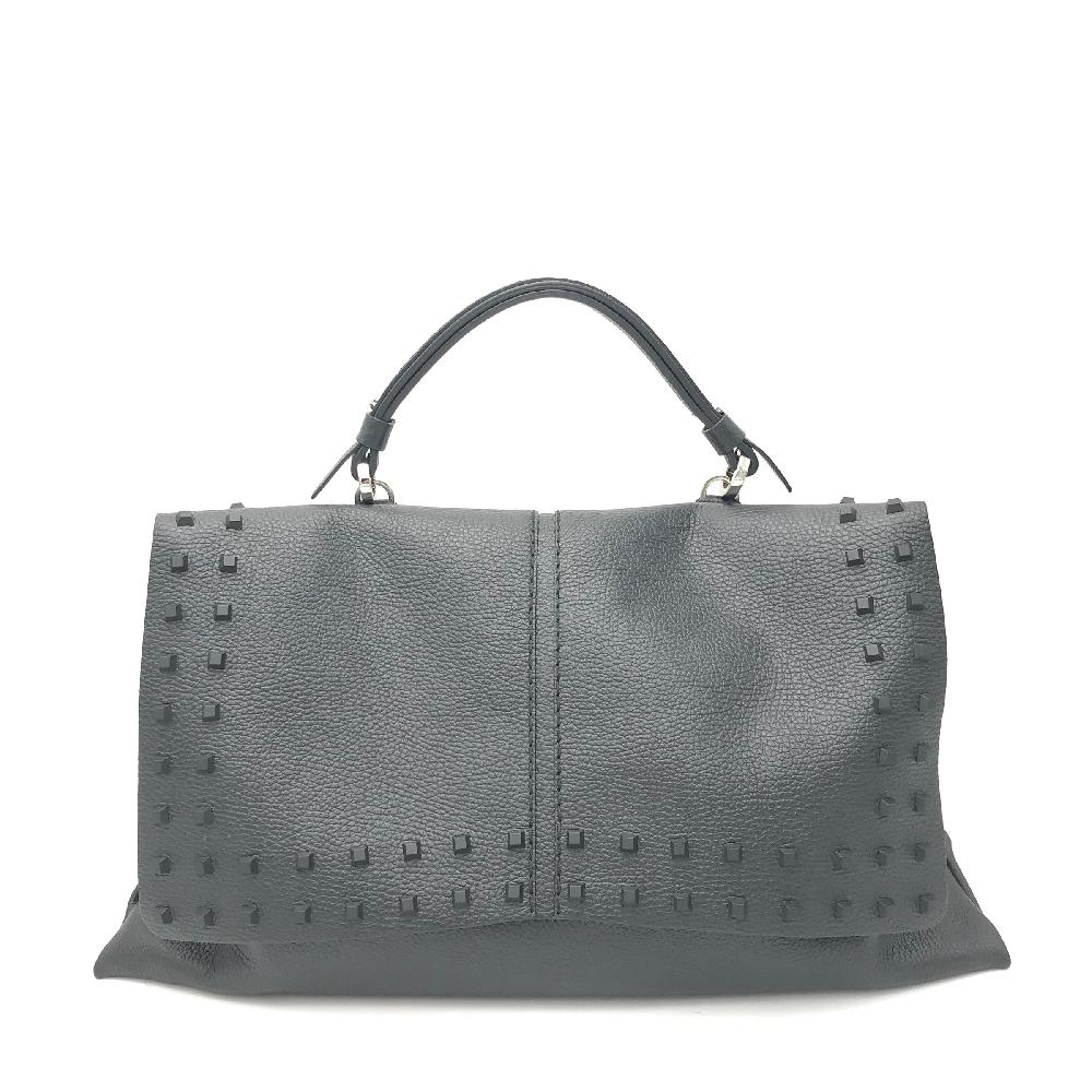 Zulian Calzature Borsa Kendal large nera borchie Italia
