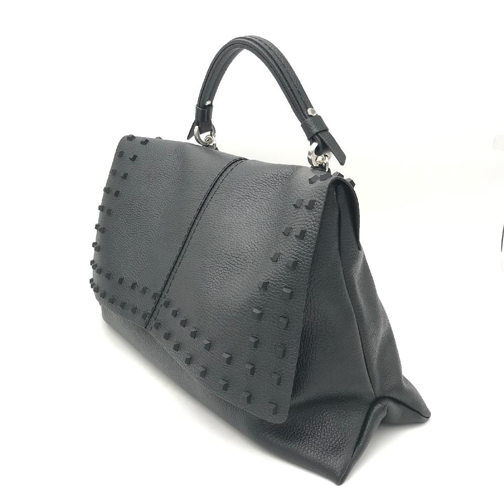 Zulian Calzature Borsa Kendal large nera borchie Italia