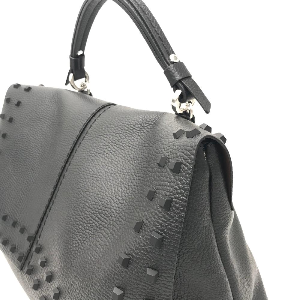 Zulian Calzature Borsa Kendal large nera borchie Italia