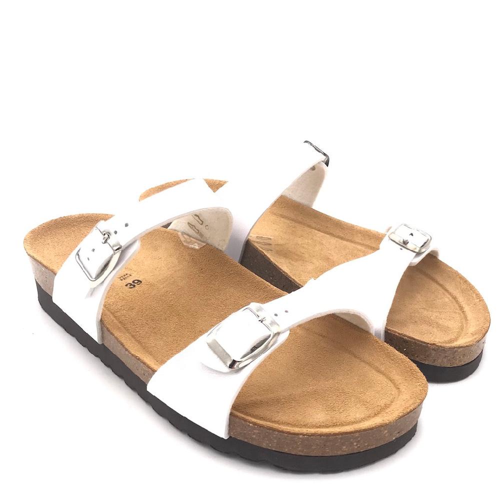Zulian Calzature Ciabatta Hola doppia fibbia perla Sconto