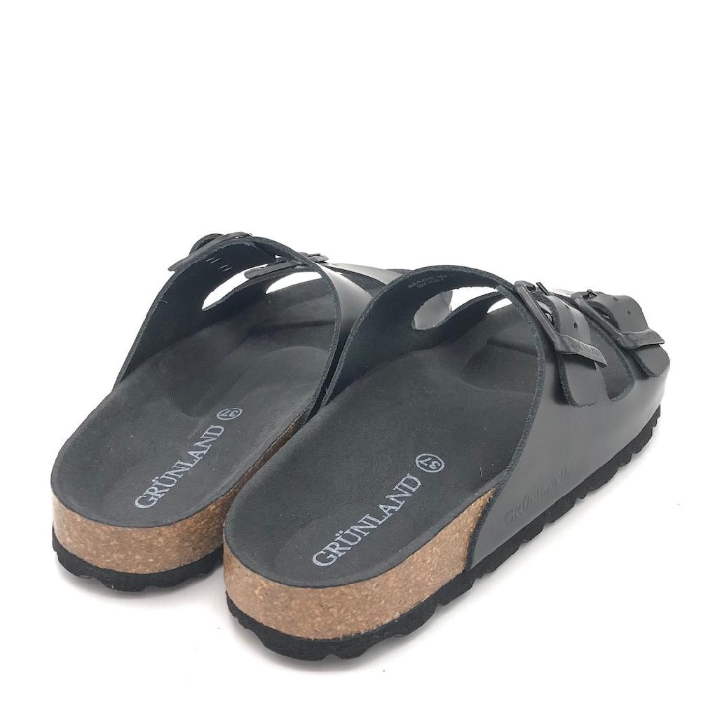 Zulian Calzature Ciabatta Sara doppia fibbia pelle nera Offerta