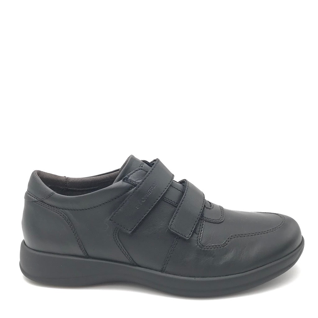 Zulian Calzature Scarpa strappo Season in nappa nera Nuova