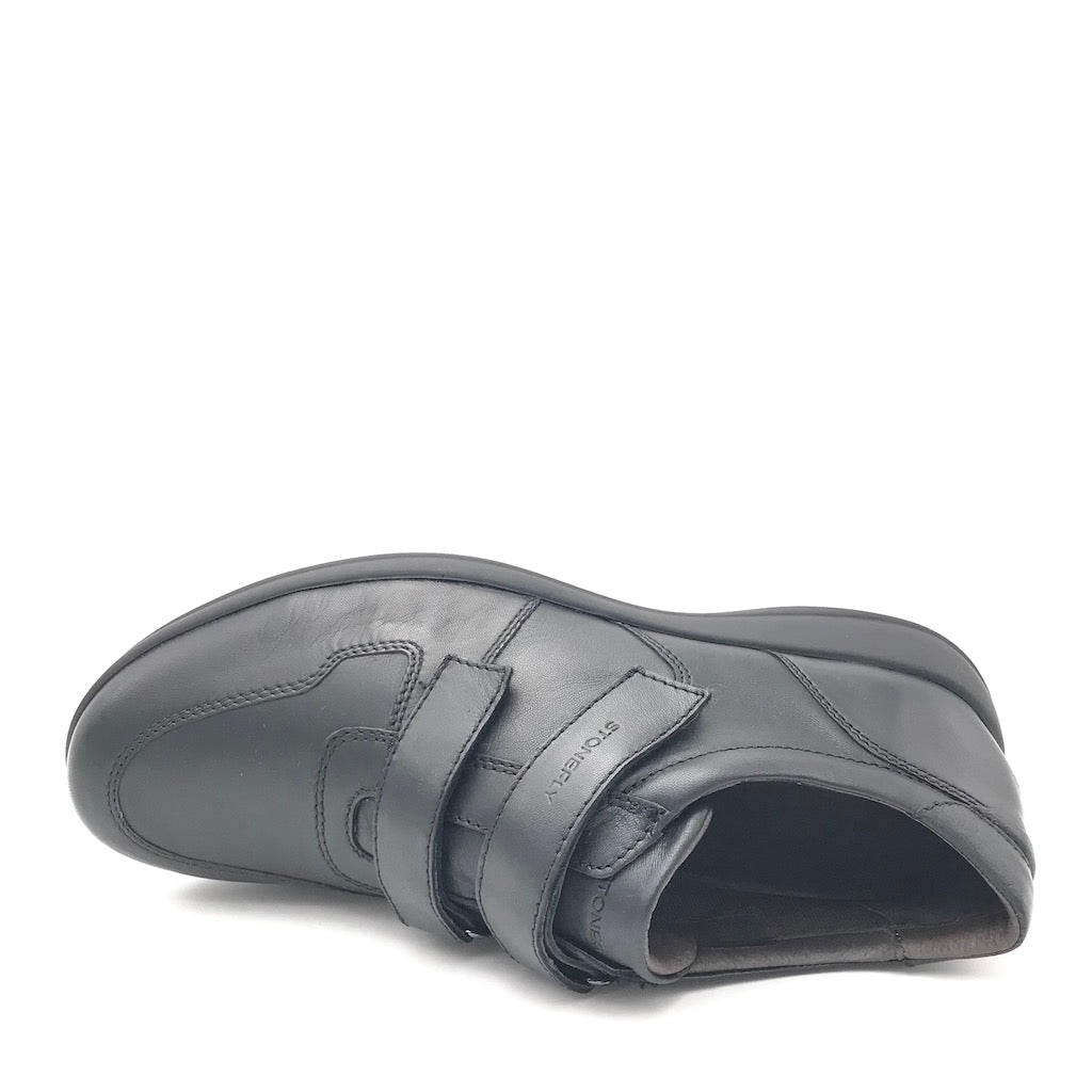 Zulian Calzature Scarpa strappo Season in nappa nera Nuova