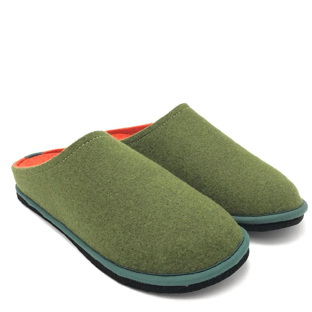 Zulian Calzature Ciabatta Easy bicolor muschio-arancione Moda
