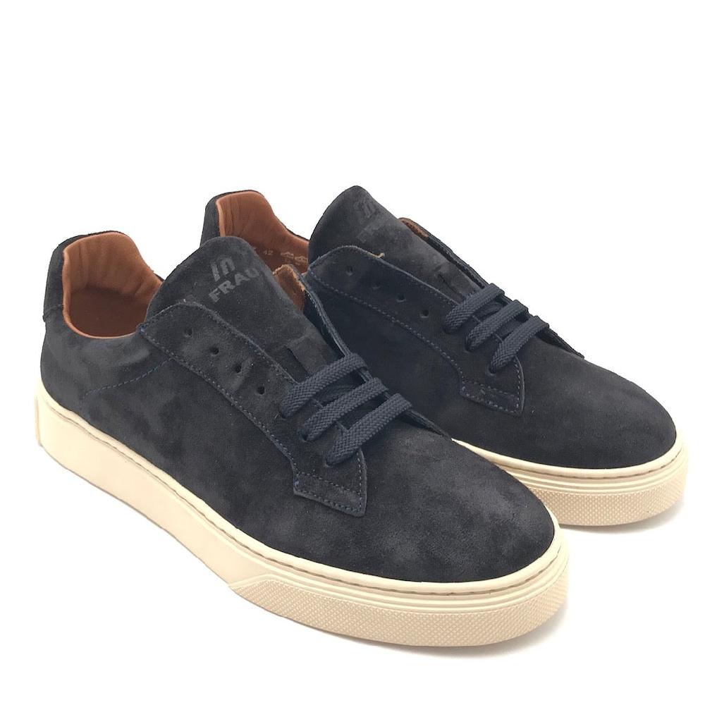 Zulian Calzature Sneakers in crosta blu Qualità Garantita