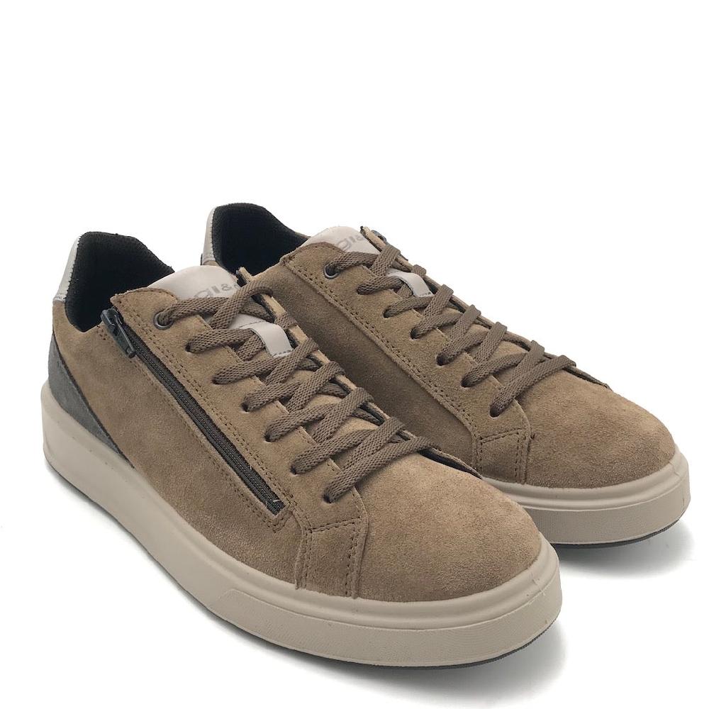 Zulian Calzature Sneakers Sten sesamo-antracite Negozi Online