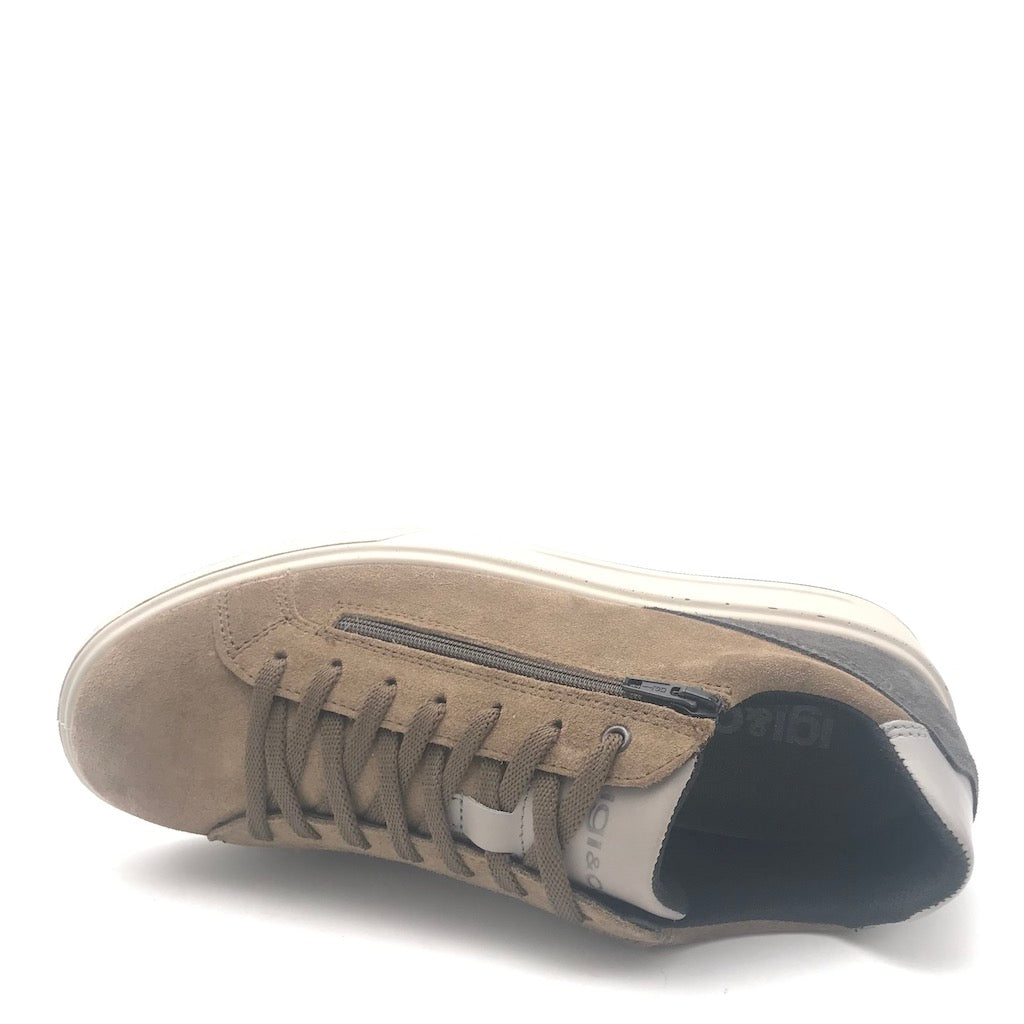 Zulian Calzature Sneakers Sten sesamo-antracite Negozi Online