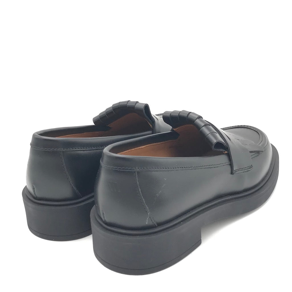 Zulian Calzature Mocassino college frangia in pelle nera Prezzo Ridotto