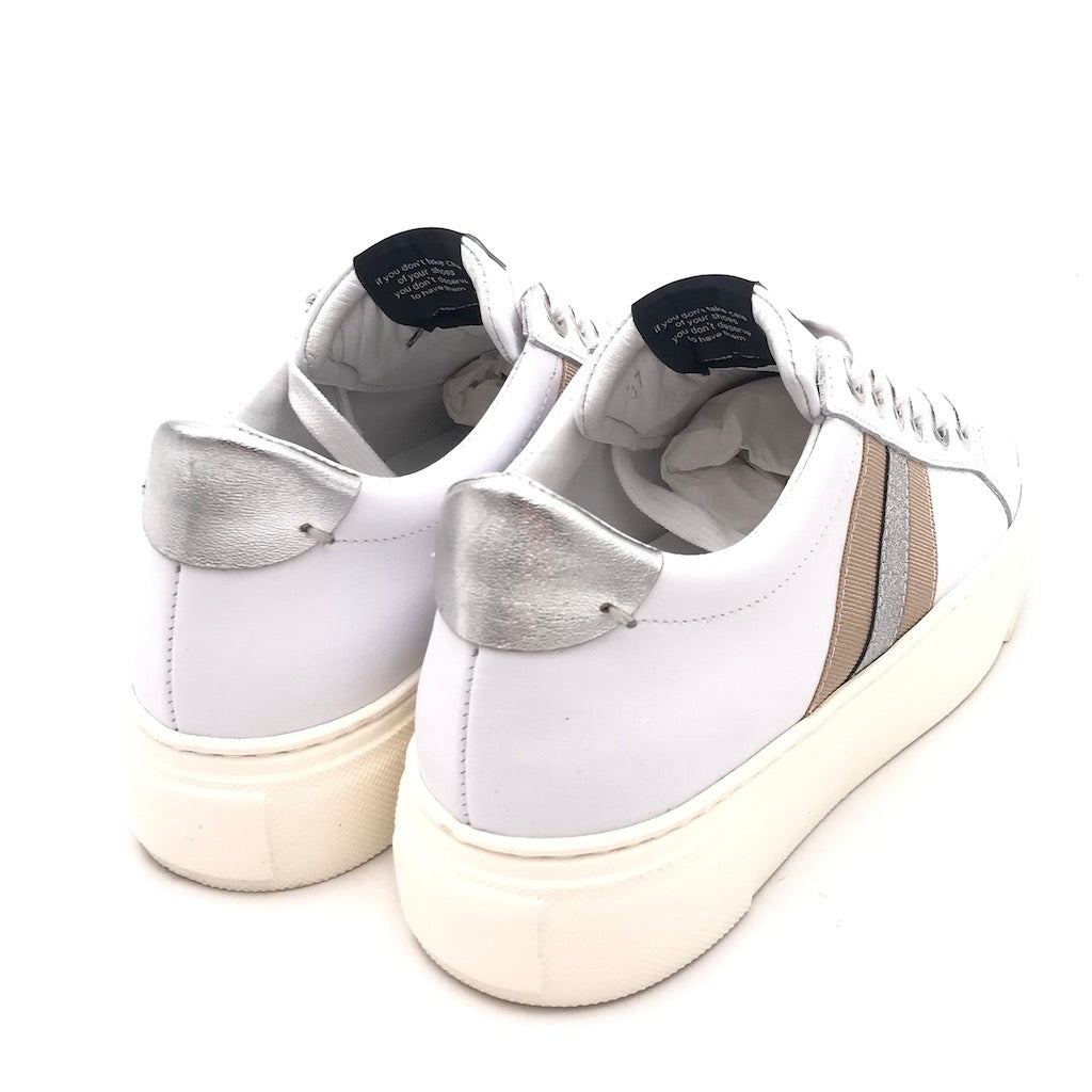 Zulian Calzature Sneakers in pelle bianca Online
