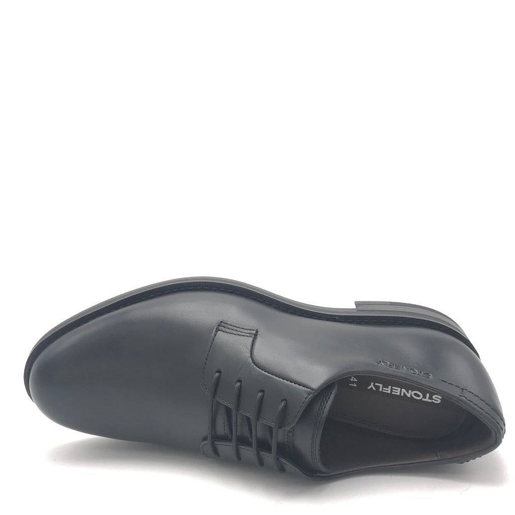 Zulian Calzature Scarpa Carnaby allacciata in nappa nera Italy