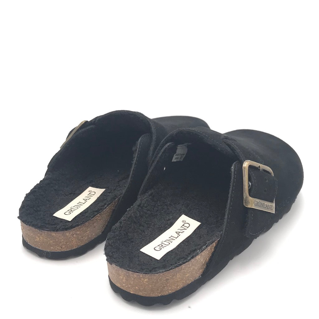 Zulian Calzature Ciabatta Sara shearling nero Offerta